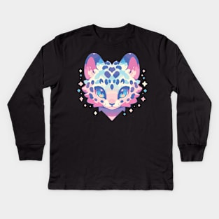 Kawaii Cute Wildcat Series - 007 Kids Long Sleeve T-Shirt